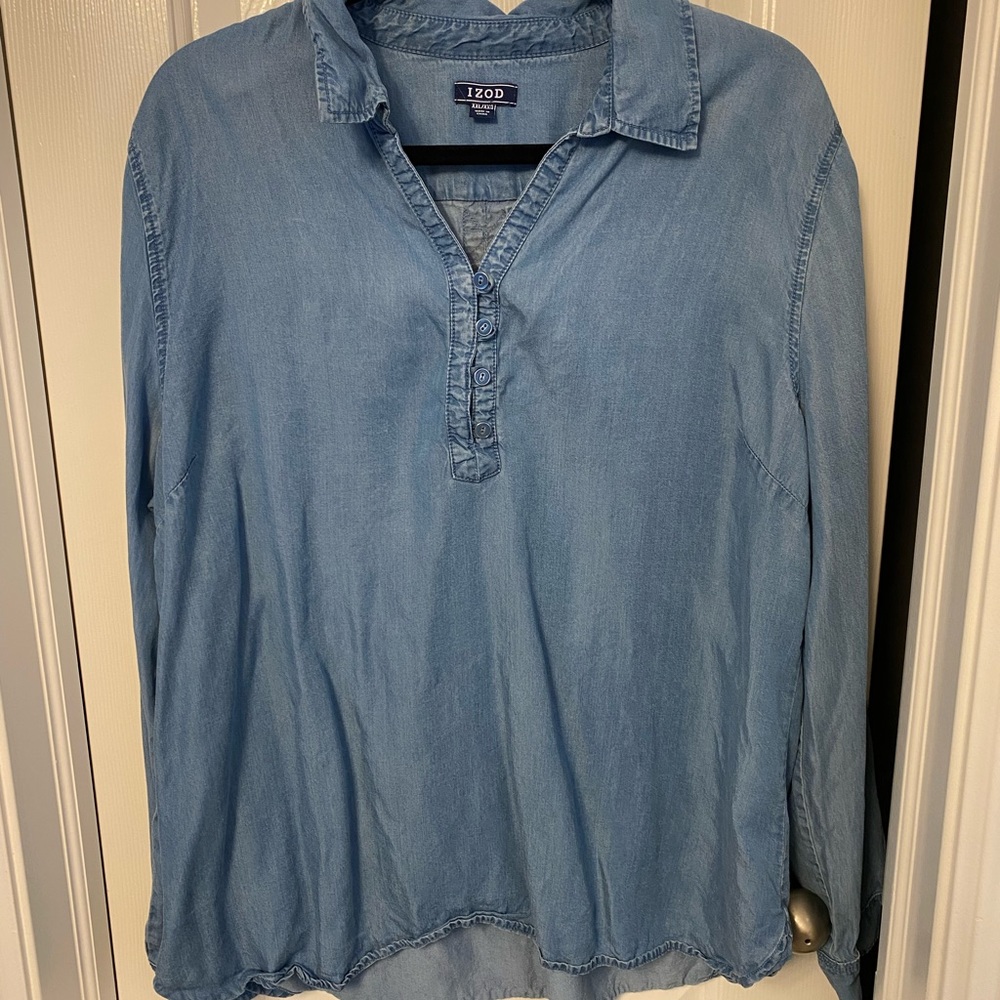 IZOD denim long sleeve shirt